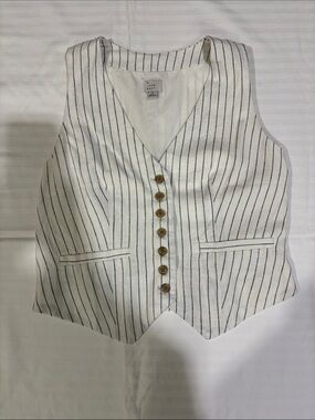 a new day Button Vest Top